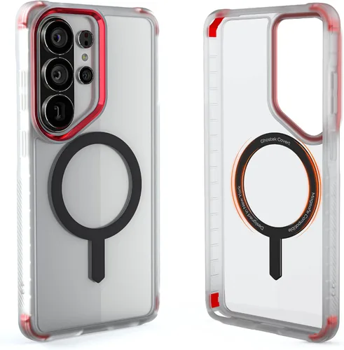 Vista 100 de Ghostek COVERT - Funda rosa para Galaxy Z Flip 4 para mujeres y niñas, protección completa de bisagra y parte trasera transparente, duradera