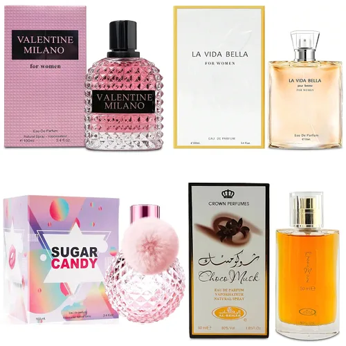 Vista 34 de AFLUXE Top Sales 4 Pieza Set de Perfume para Mujer Combo Eau de Parfum Spray Natural, Fragancia Duradera para Mujeres Kiara Mango Punch & Sarah Pink