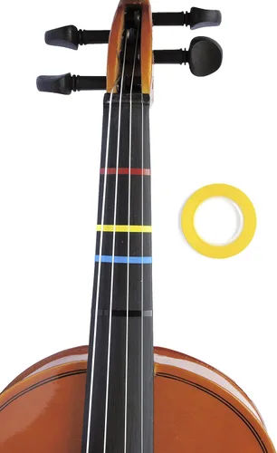 Vista 4 de Long Beach música cinta de digitación para violín, Negro