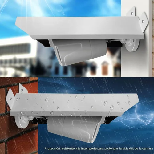 Vista 4 de OOSSXX - Protector universal para cámara de seguridad de vigilancia Techo protector para cámaras exteriores Dome/Bullet