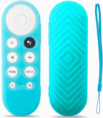 Vista 5 de Paquete de 2 fundas para control remoto brillante compatibles con Chromecast con control remoto de voz Google TV 4K 2020 / HD 2022 – Funda