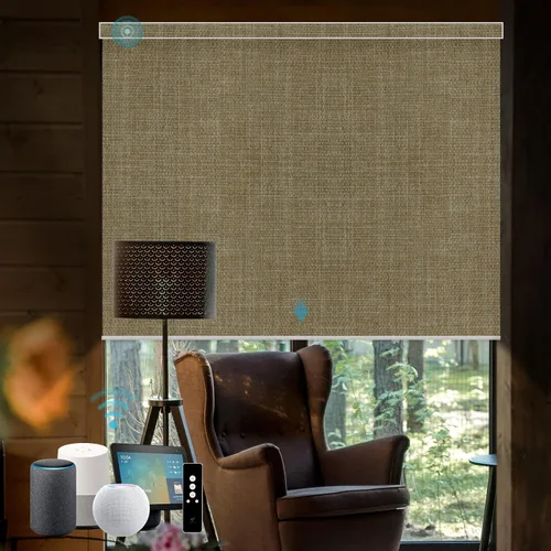 Vista 29 de SmartWings Persianas motorizadas con control remoto para ventanas, persianas enrollables Matter 100% opacas, automáticas, eléctricas inteligentes