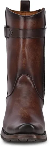 Vista 3 de Cuadra Botas urbanas para hombre en piel bovina con cremallera marrón