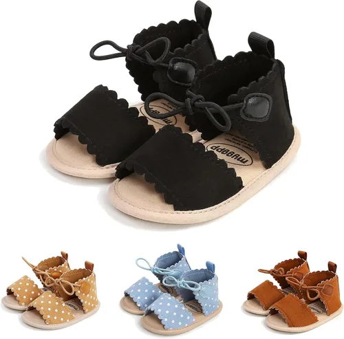 Vista 56 de Sandalias de verano para bebés, niñas y niños, unisex, antideslizantes, suela suave, transpirable, para primeros pasos, zapatos de playa al aire