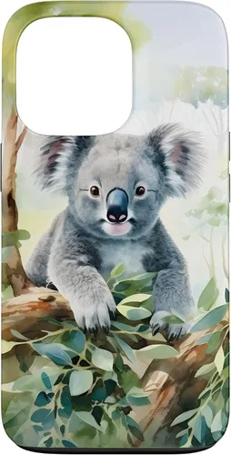Vista 10 de Adorable Koala in a Tree Watercolor Case for iPhone 17