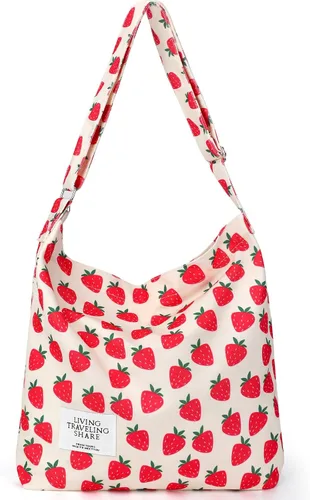 Vista 24 de Bolsa de lona con diseño de bolsillo externo, aspecto elegante, correa de hombro ajustable