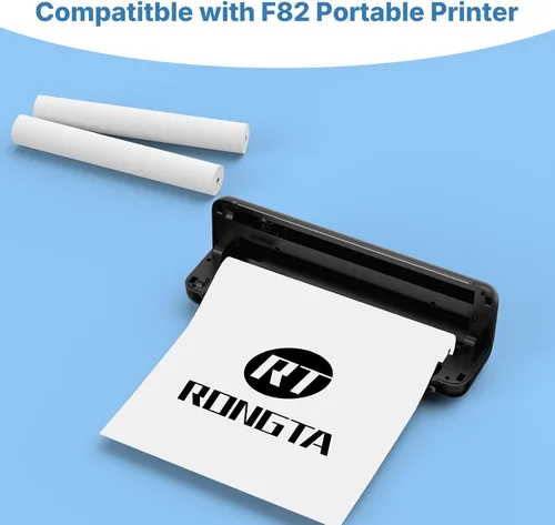 Vista 3 de Rongta Impresora térmica portátil F82+3 rollos de papel térmico