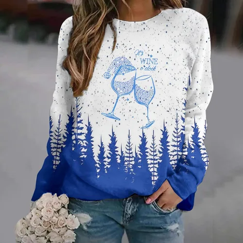 Vista 3 de Sudaderas para mujer, camisetas de otoño para mujer, sudadera de moda 2023, sudadera de moda casual de manga larga
