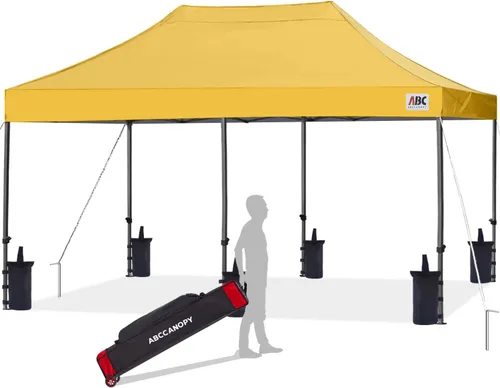 Vista 72 de ABCCANOPY Toldo Desplegable – Carpa/Toldo Portátil para Patio Exterior de 8 x 8 Pies, Resistente para Patio Trasero y Terraza con 4 Sacos de Arena