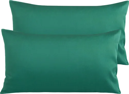 Vista 22 de NTBAY Fundas de Almohada de Algodón Egipcio Queen - Juego de 2, Fundas de Almohada de Algodón de 500 Hilos - Fundas de Almohada Suaves