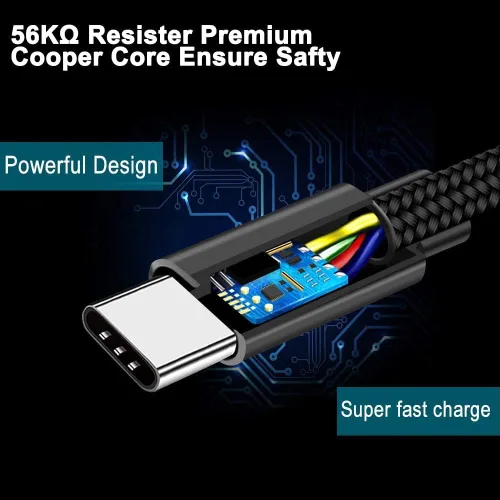 Vista 5 de Kimzee - Cable USB C de 11 pulgadas de carga corta USB C de 11 pulgadas, cable de carga rápida portátil para Samsung Galaxy S10 S10E S9 S8 S20 Plus