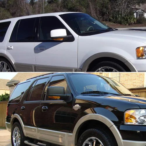 Vista 4 de Compatible con Ford Expedition Lincoln Navigator 2003 2004 2005 2006 Carcasas de Luz de Espejo Lateral de Repuesto Lente Ámbar OEM 2L7Z-13B374-AA