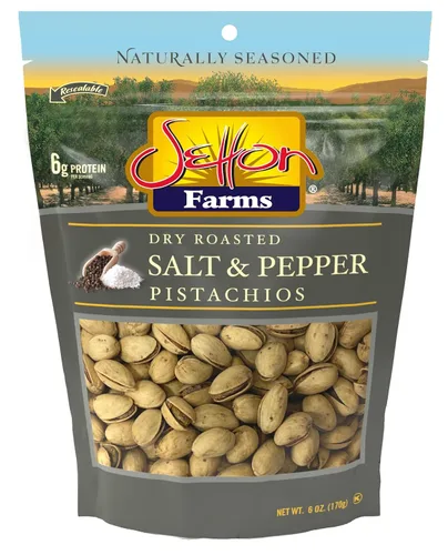 Vista 9 de Cebolla con ajo y pistachos, en la cáscara, 6 onzas, bolsa Kosher