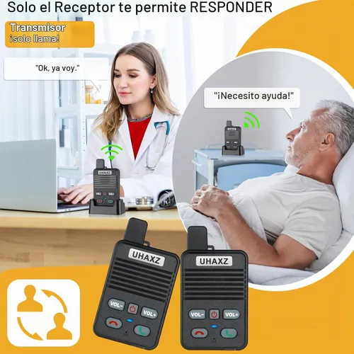 Vista 3 de Timbre inalámbrico, timbre dúplex completo inalámbrico de 1000 pies de largo alcance