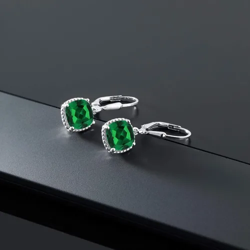 Vista 97 de Gem Stone King Aretes colgantes de plata de ley 925 de 0.315 pulgadas para mujer