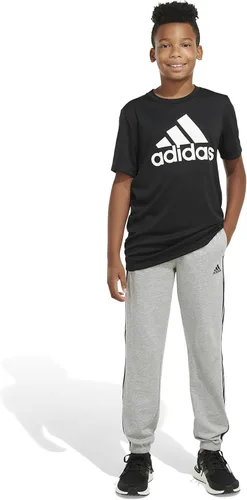 Vista 4 de adidas Boys' Toddler Elastic Waistband Essentials French Terry 3-Stripe Jogger