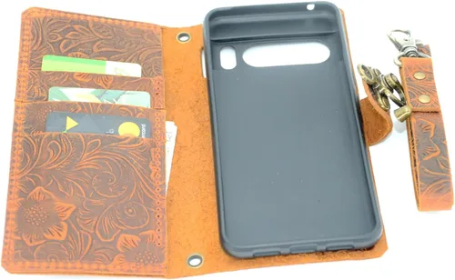 Vista 2 de Funda de piel auténtica personalizada para Google 10 9 pro xl 8 pro 7a 7 Pro / 7 Pixel 6 Pro funda para Pixel 9 funda