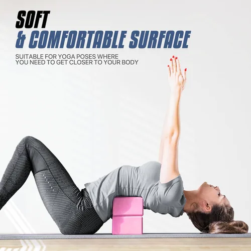 Vista 8 de MADOG Bloque de yoga, 9 x 6 x 4 pulgadas, alta densidad, espuma EVA, equipo de yoga para estirar, flexibilidad, equilibrio, fitness, pilates