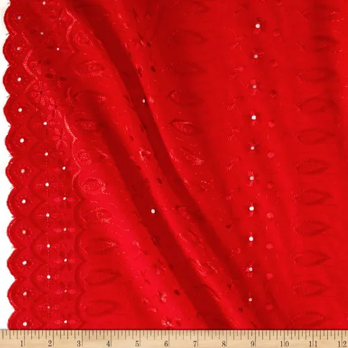 Vista 3 de Ben Textiles Inc. Fancy Allover - Ojal azul real, tela por yarda