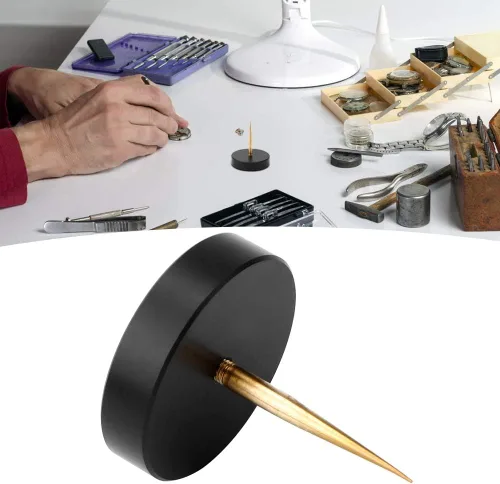 Vista 4 de plplaaoo Herramienta de relojeros de tacón, soporte de equilibrio de reloj de metal, soporte de equilibrio de reloj, soporte de puente