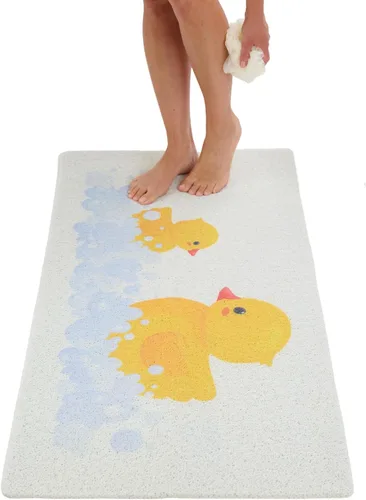 Vista 158 de Enkosi Alfombra de ducha antideslizante Loofah para suelos de ducha, bañera, baños, zonas húmedas, alfombrilla de baño acolchada con agujeros