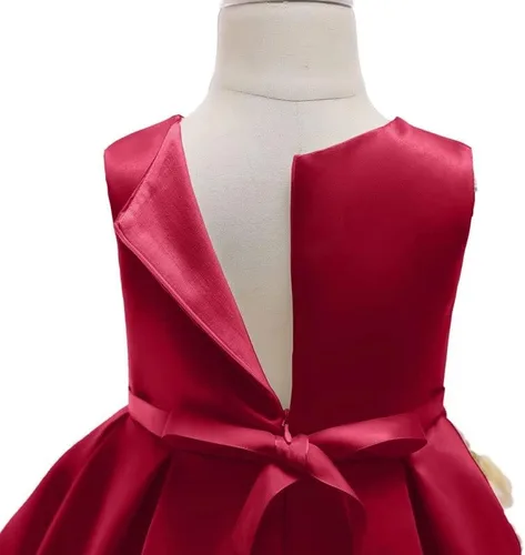 Vista 5 de DSFEOIGY - Vestido bordado para niña, vestidos de fiesta para niña, vestidos de baile, disfraz de rendimiento