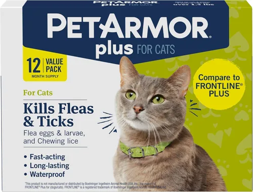Vista 16 de petarmor Plus & de pulgas Tick Tratamiento para gatos, más de 1,5 kg, 3 ct