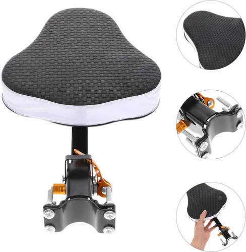 Vista 3 de Happyyami Asiento de bicicleta para niños, asiento de bicicleta de montaña cómodo acolchado fácil de instalar