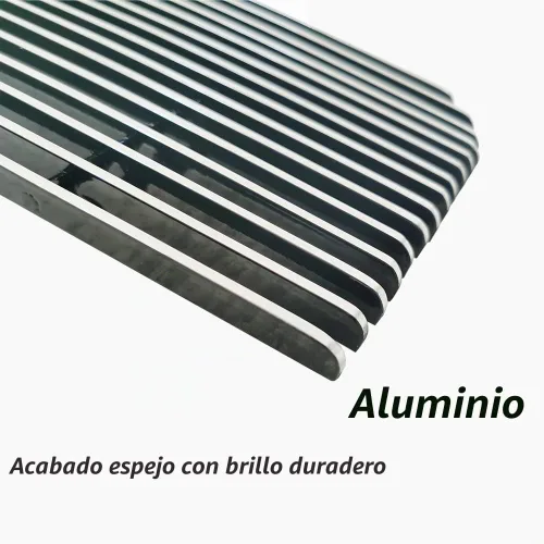 Vista 2 de Combo de insertos de rejilla cromada Billet para Ford Mustang V6 Premium 2005-2009 parrilla delantera 2 piezas de aluminio horizontal