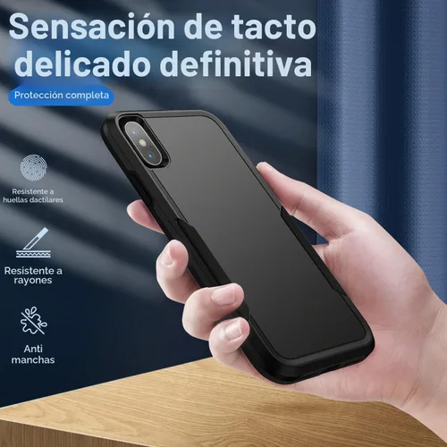 Vista 6 de Carcasa resistente para iPhone X/Xs, de doble capa, a prueba de Negro