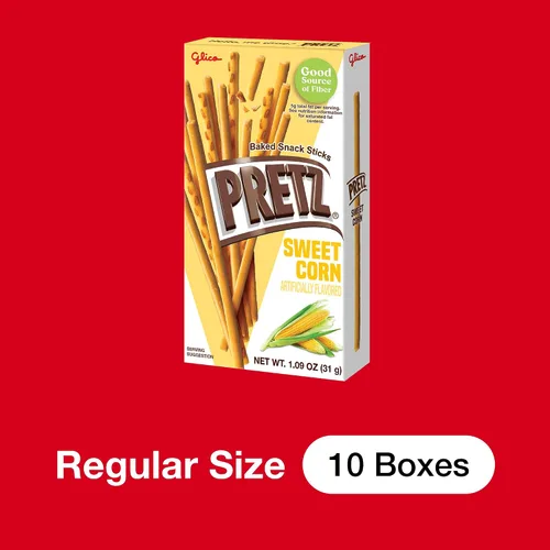 Vista 4 de Glico Pretz maíz dulce, 1.09 oz (paquete de 10)