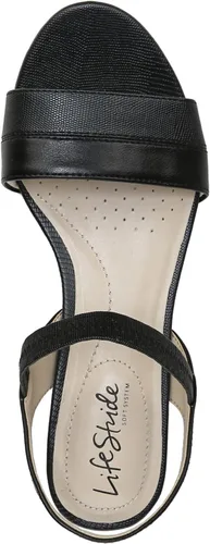 Vista 7 de LifeStride Sandalias Yuma para mujer, Negro