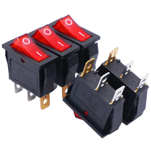 Vista 5 de Twidec/5 unidades de interruptor basculante de 2 pines, 2 posiciones, encendido/apagado, AC 15 A/125 V, 20 A/12 VCC, SPST, interruptor basculante