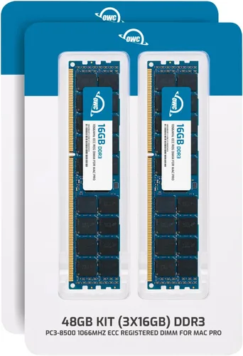 Vista 2 de OWC 48 GB (3 x 16 GB) DDR3 ECC registrado CL7 PC3-8500 1066MHz SDRAM Memory Ram módulo de actualización compatible con Mac Pro Nehalem, Xserve 2009