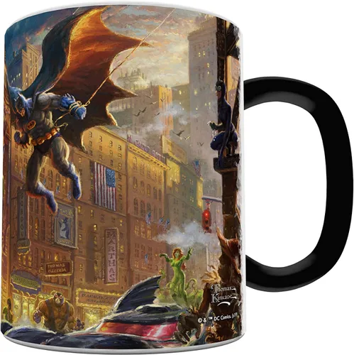 Vista 6 de Morphing Mugs DC Comics – Batman – Dark Knight Saves Gotham City – Taza sensible al calor – Taza de café de cerámica que cambia de color – por Trend