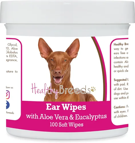 Vista 157 de Healthy Breeds Affenpinscher Toallitas de limpieza de oídos con aloe y eucalipto para perros, 100