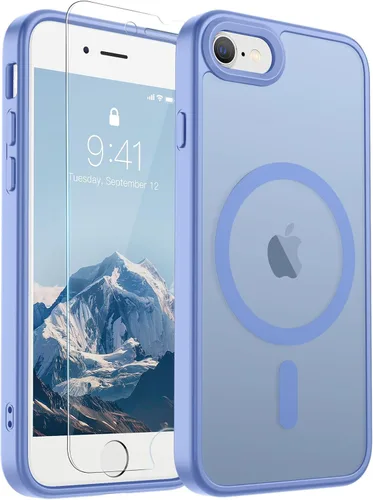 Vista 83 de SUPFINE Funda magnética para iPhone SE 2022 (3ª)/2020 (2ª), iPhone 8 (compatible con MagSafe) (protección contra caídas de grado militar), funda