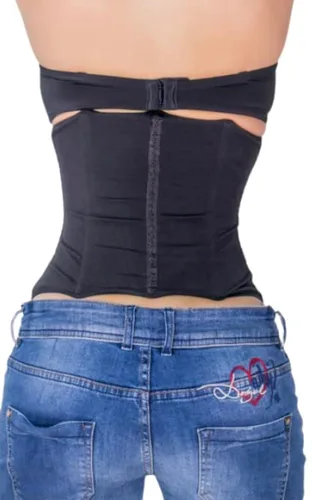 Vista 3 de Faja Cinturilla, Underbust Corset, Waist Chincer (XS, Black)