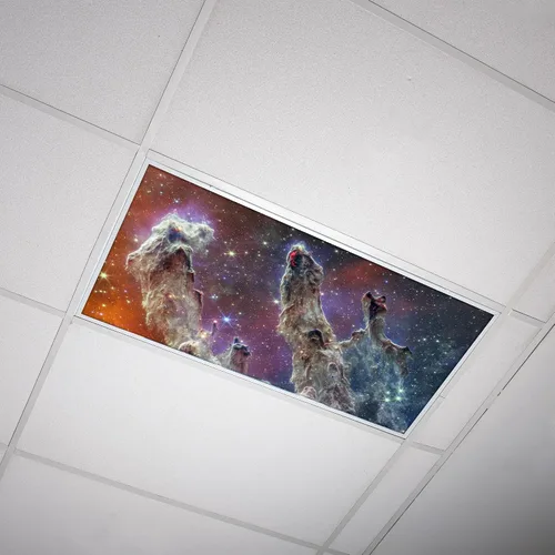 Vista 16 de Cubierta de luz fluorescente para luces de techo de aula, inserto de película retroiluminada de alta calidad, 2 x 4 (22.38 x 46.5 pulgadas)
