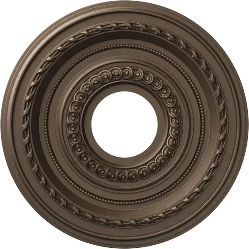 Vista 131 de Ekena Millwork CMP10CO Cole Medallón de techo de PVC termoformado (se adapta a toldos de hasta 4 1/4"), 10 "OD x 3 1/2" ID x 3/4" P