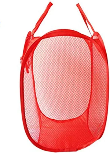 Vista 8 de Cesta de almacenamiento de malla rectangular pequeña plegable para ropa de bebé, organizador de armario, cubos de basura para habitación de niños