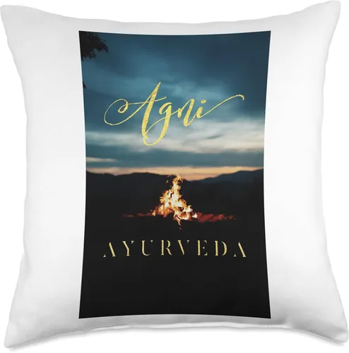 Vista 4 de Agni Vital Fire Transformation Ayurveda Flame Energy Throw Pillow, 16x16, multicolor