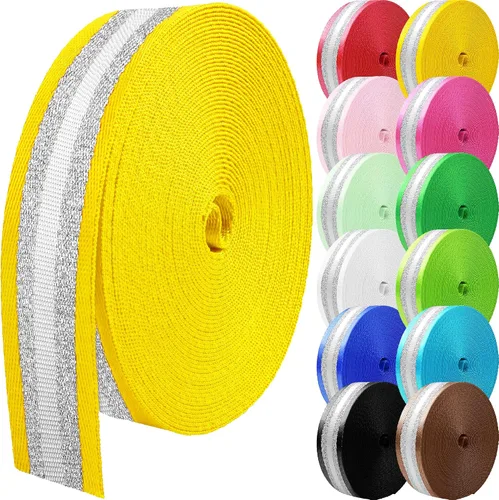 Vista 13 de Cintas de nailon de 1,5 pulgadas y 2 pulgadas, 9 m, correa de nailon para mochila, correas de cinturón de nailon para equipaje