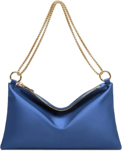 Vista 15 de oscaurt Bolso de noche para mujer, cartera de hombro de satén para graduación, compromiso, cóctel, fiesta, boda