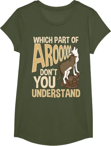 Vista 72 de What Part Of Aroooo Don't You Understand Husky - Camiseta para perro, Negro, S