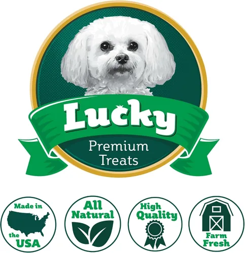 Vista 3 de Lucky Premium Treats Filetes de carne seca de pollo - Golosinas de pollo para perros hechas con pechuga de pollo deshidratada magra en rodajas