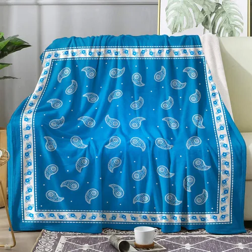 Vista 15 de Manta tipo bandana negra, manta de forro polar para sofá cama, mantas y mantas de cachemira, manta de franela de felpa súper suave y acogedora, 30 x