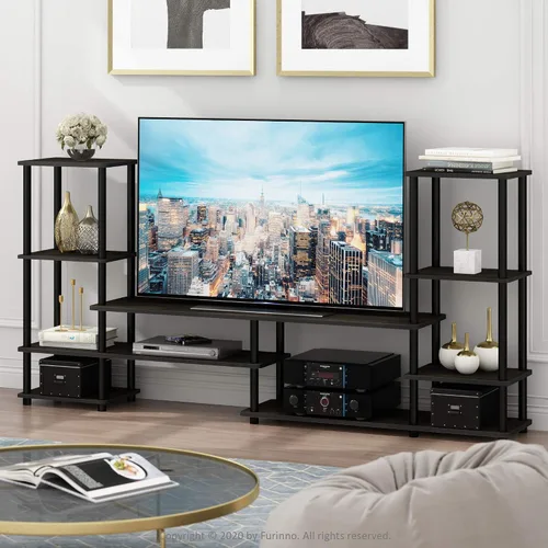 Vista 68 de Furinno 11191BK THE Centro de Entretenimiento Soporte para TV, Negro