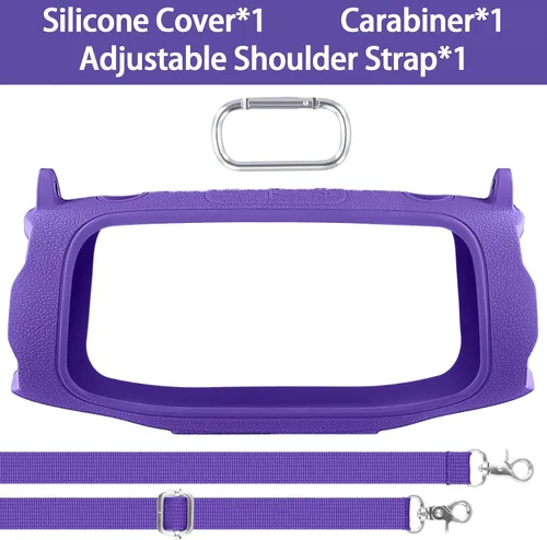 Vista 52 de Funda de silicona compatible con JBL Charge 5 Altavoz Bluetooth portátil impermeable (Cubierta de silicona negra)