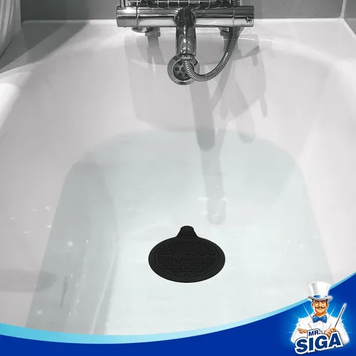 Vista 4 de MR.SIGA Tapón de silicona para bañera, tapón de drenaje para ducha, fregadero, 5.1 pulgadas de diámetro, negro, paquete de 3